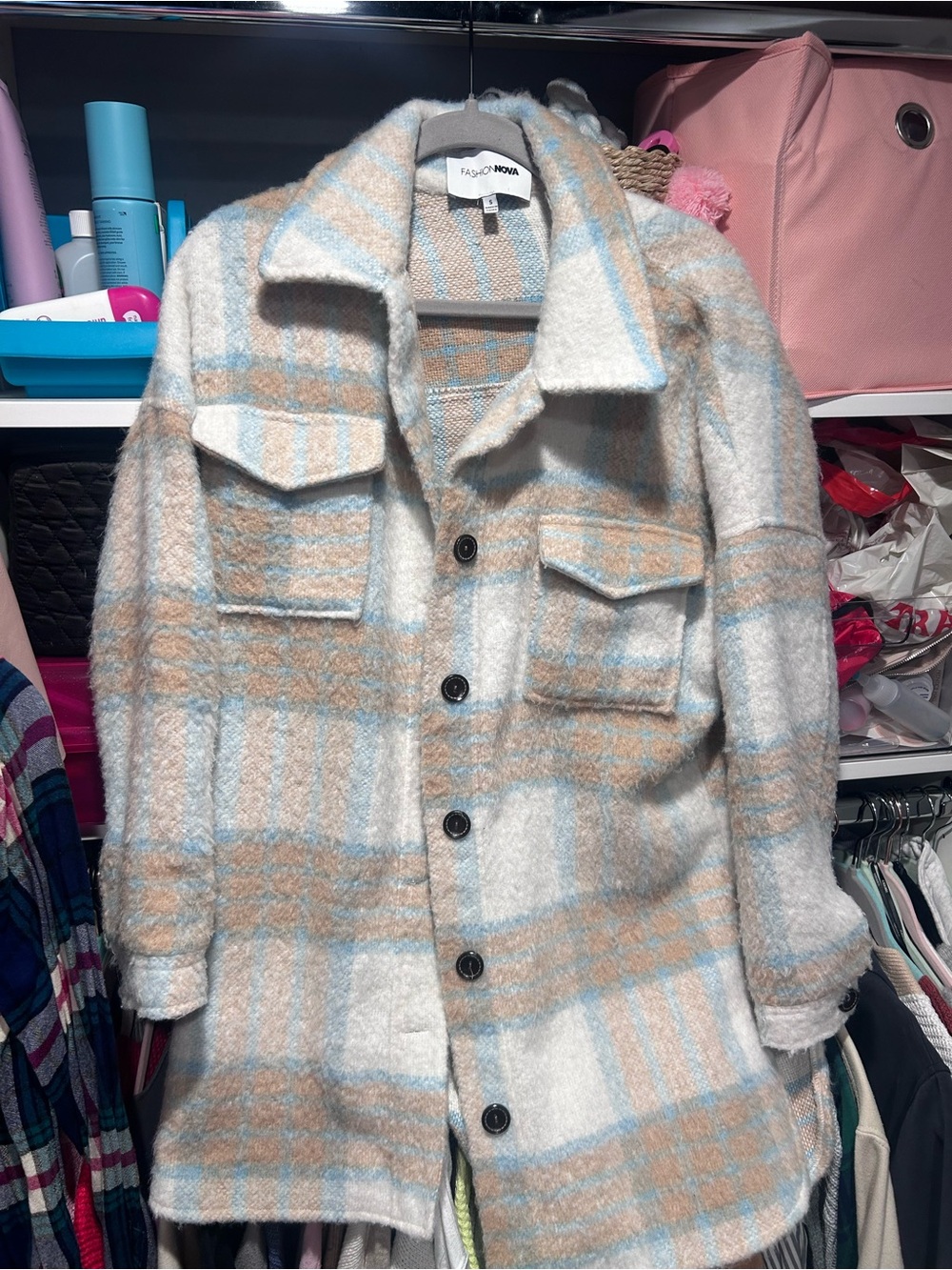 Fashion Nova fall plaid jacket